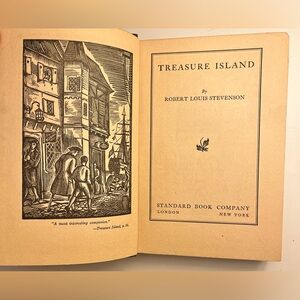 Vintage Treasure Island by Robert Louis Stevenson - hardcover in excellent shape